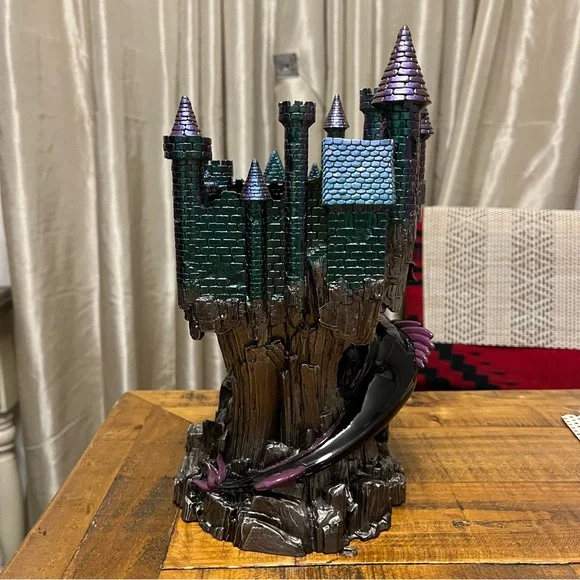 New Bath and Body Works Disney Maleficent Castle Candle Holder Villains Retired - Picture 4 of 9